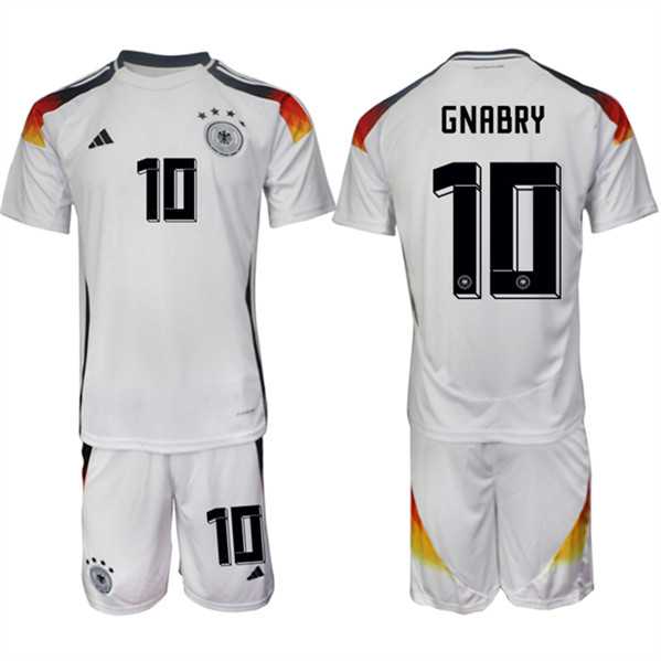 Men's Germany #10 Serge Gnabry White 2024-25 Home Soccer Jersey Suit,We sell and wholesale Men's Germany #10 Serge Gnabry White 2024-25 Home Soccer Jersey Suit on line form chian!